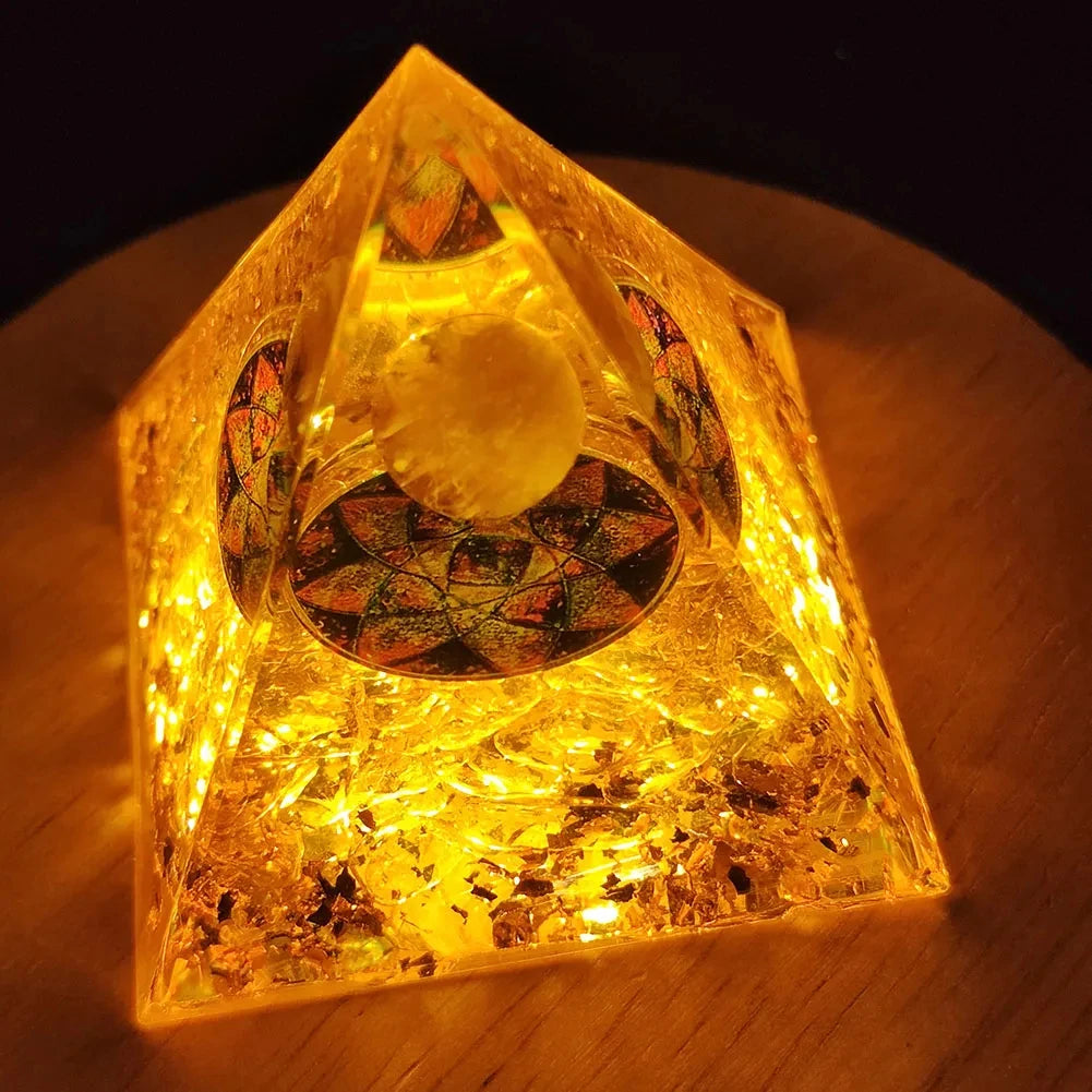 Crystal Orgone Pyramid - Manifestation Generator